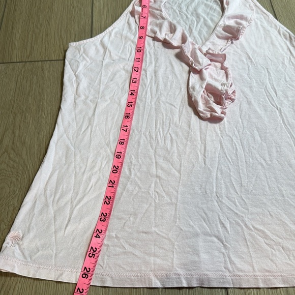 Lilly Pulitzer Light Pink Ruffle Tank Top Size L Preppy Business Casual Summer - Picture 6 of 7